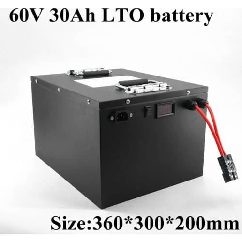 Waterproof LTO 60V 30AH Lithium titanate battery BMS 60V LTO for 8000W Forklift bike scooter bicycle bakfiets AVG +5A charger