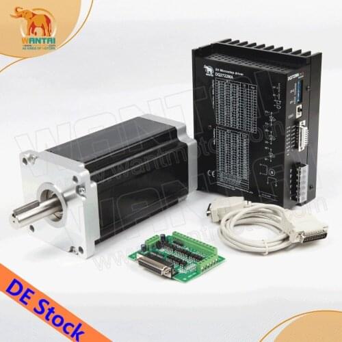 Ship From DE! Wantai 1Axis Nema42 Stepper Motor 110BYGH150-001 3256oz-in 6.8A 4-Lead+Driver DQ2722MA CNC Engraving Machine