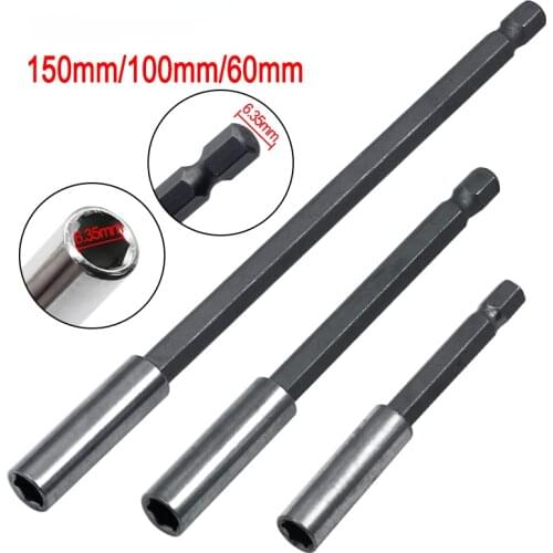 1pcs 1/4 Hex Shank Quick Release Electric Drill Magnetic Screwdriver Bit Holder 60mm 75mm 100mm 150mm Power Tool Accessories