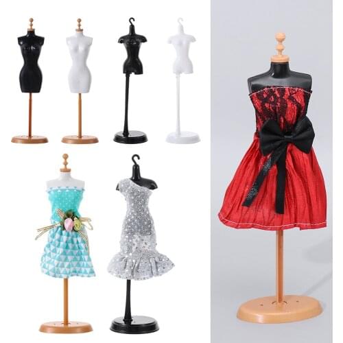 1PC Doll Clothes Display Holder Support Mannequin Model Stand Plastic Doll Dress Hangers For Dollhouse 1/6 Dolls Accessories