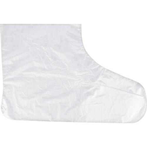 100Pcs/Pack Disposable Plastic Foot Covers Transparent Shoes Cover Paraffin Bath Wax SPA Therapy Bags Liner Booties Foot Care