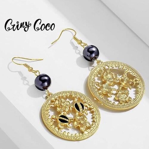 2020 Hawaiian New Earrings for Women Turtles and Plumeria Flowers Earrings Dangle Earring Personality Distinctive Summer Jewelry