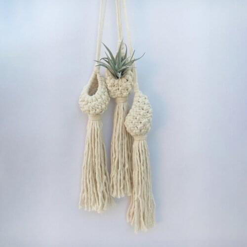 2021 New Retro Handmade Tapestry Net Bags Bohemian Style Decoration Woven Display Flower Storage Holders