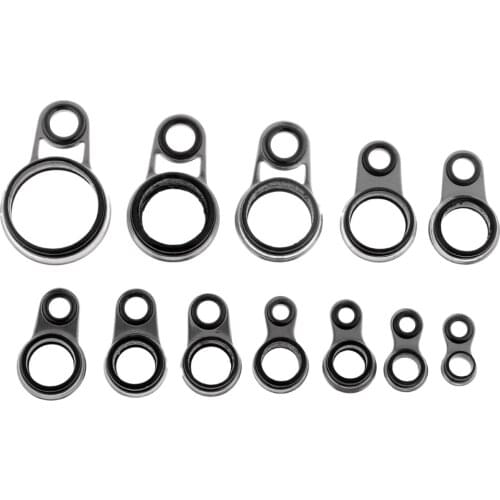 37 Pcs Stainless Steel Telescopic Fishing Rod Guides Top Ring Set Rod Repair Kit Fishing Rod Guides Mixed Sizes