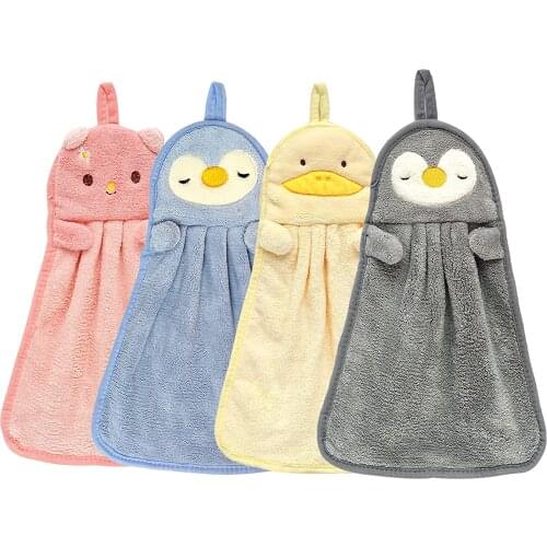 4 Pack Cute Hand Towels Animals Microfiber Absorbent Hand Towels for Kitchen Bathroom beach towel towel