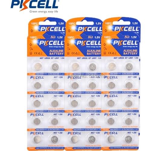 60 x LR927 G7 0% Mercury Coin Battery AG7 1.5V LR57 195 927LR927 399 395 Button Cell Batteries
