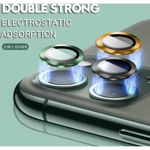 Anti-fingerprint Anti-scratch 2/3Pcs Phone Rear Camera Lens Ring Circle Cover Protector for iPhone 11 Pro Max