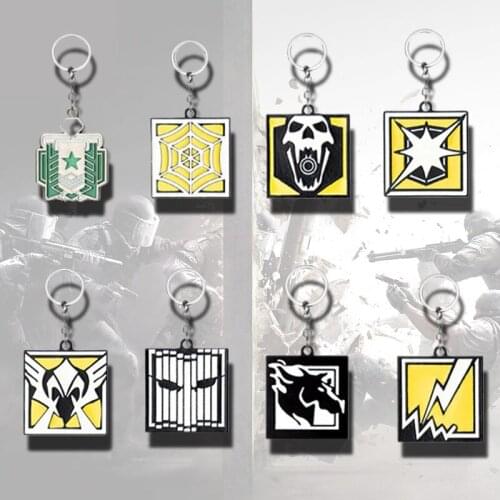Rainbow Six Keychain брелок для ключей Game Accessories Car Keychain Key Holder Hot Stema Game Original Keychains Sublimation