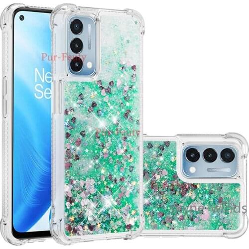 For OnePlus Nord N200 5G quicksand style phone case anti-fall back cover for OnePlus NordN200 5G coque fundas casing