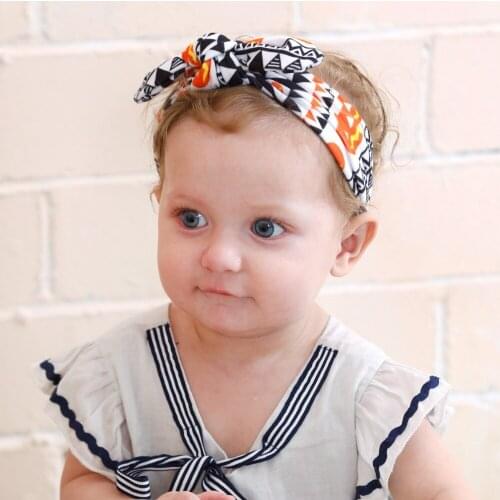 1pcs Baby Grils Flower Rabbit Knot Headband Kids Infant Turban Knotted Tie Christmas Children Hair Accessories