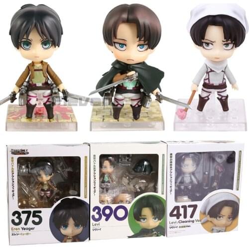 Attack on Titan Eren Jaeger 375 Levi Ackerman 390 417 Action Figure Collectible Model Toy Doll