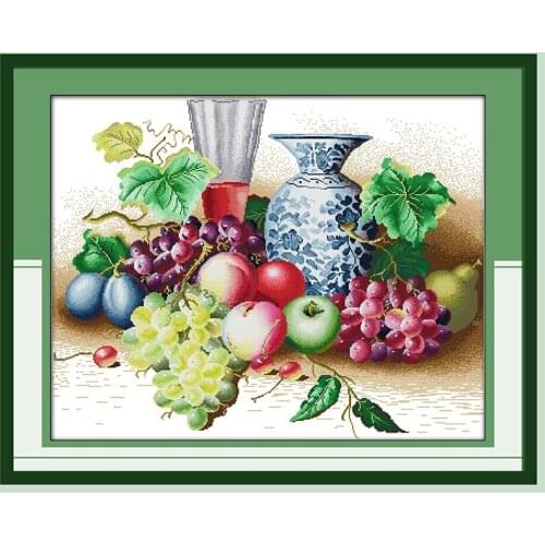 Fruity Fragrance Printed Canvas Cross Dtitch Kits Wall Decor Paintings Handmade Home Decoration Knitting Set DIY Embroidery
