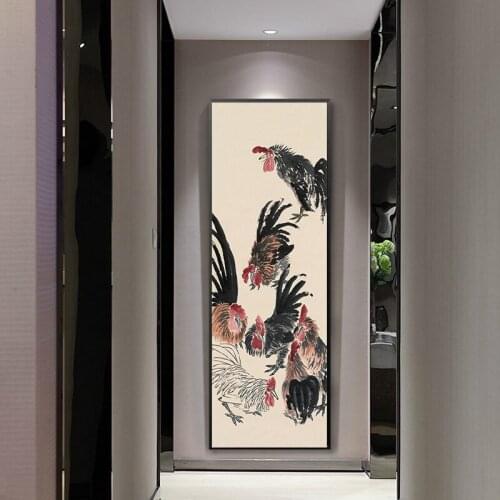 Painting by digital art painting by digital Chinese qi baishi animal home corridor decoration painting
