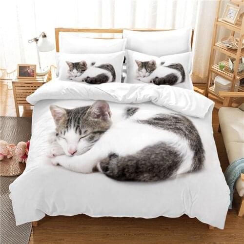 Cute Cat Bedding Set For Bedroom Soft Bedspreads For Bed Home Comefortable Duvet Cover Quality Quilt Cover And Pillowcase