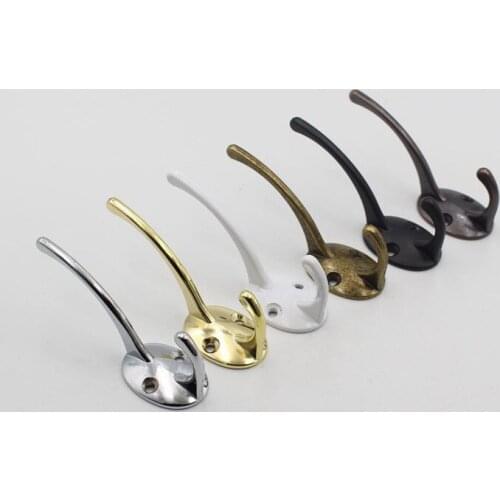 Wall Hook For Clothes Coat Robe Purse Hat Hanger Silver Tone 8.5cm x 2.8cm, 1 Piece