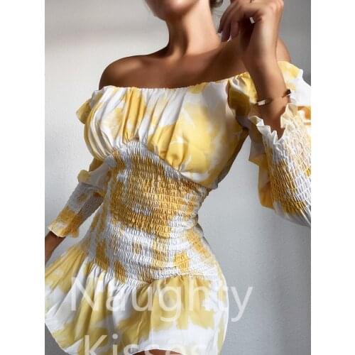 2020 Summer Women Pink and White Holiday Vocation Mini Dress