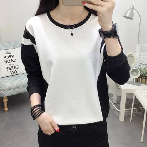 LJSXLS Contrast Color Patchwork Winter Sweatshirt Women Pullover Fall 2021 Korean Casual Plus Size Woman Clothing Sudadera Mujer