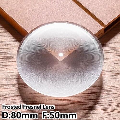Frosted Fresnel lens D80mm F50mm Eliminate stray light Photography lamp Cast light Fly eye lens Customizable
