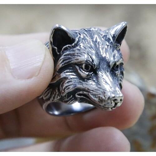 Fashion Fox Rings for Motorcycle Party Cool Punk Animal Silver Color Rings for Men and Women Jewelry Accessories