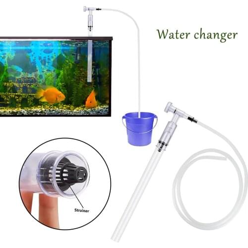 Aquarium Syphon Cleaner Pump Fish Tank Reef Vacuum Gravel Sand Water Changer 2