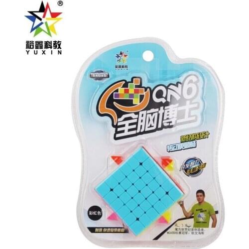 Original Yuxin QN 6x6x6 Magic Cubes 65mm speed Zhisheng 6x6 cubo magico Pink Educational Puzzle Kid Toys Blister Packaging