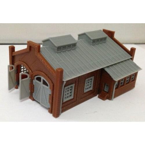 Outland Models Locomotie Shed / Engine House (2-Stall) Z Scale Train Railway