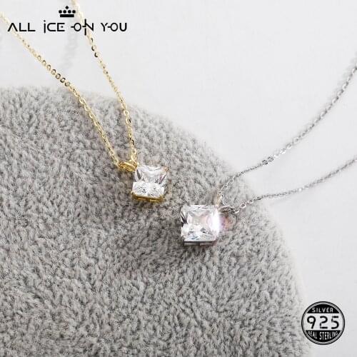 Luxury 925 Sterling silver 6-7MM Asscher Moissanite D Color 1-2 Carat Pendant For Women Top Quality Sparkling Wedding Jewelry