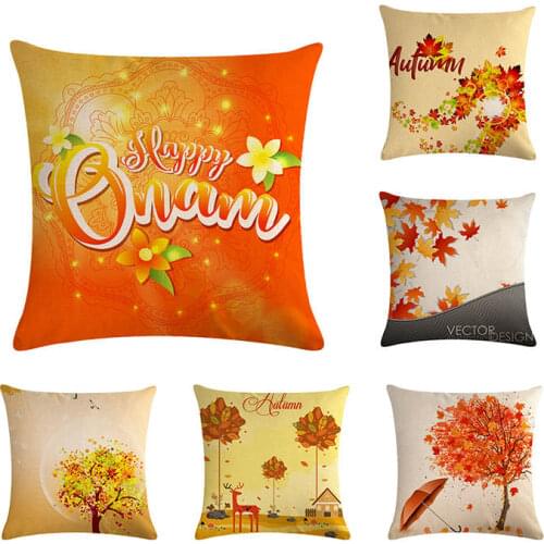 Practical Boutique Autumn Maple Leaf Printed Sofa Bed Home Decoration Festival Pillow Case Cushion Cover ZY754