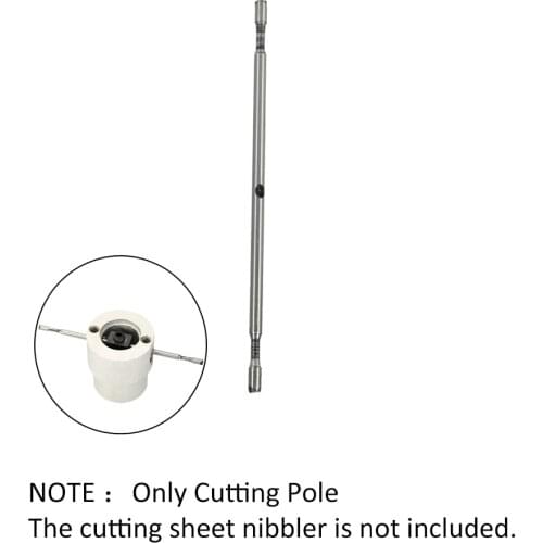 Cutter Pole for Double Heads Nibble Metal Cutting Sheet Nibbler Saw Cutter 360 Degree Drill Attachment Power Tool Accessories
