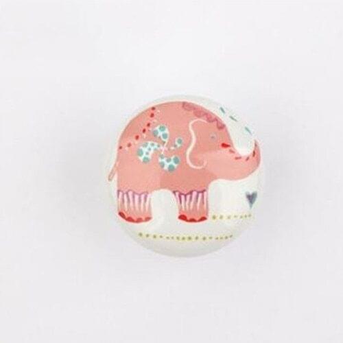 1Pc Cartoon Printing Hand-painted Ceramic Cute Drawer Handle Single Hole Round Cabinet Door Wardrobe Tatami Dark Furniture Pulls