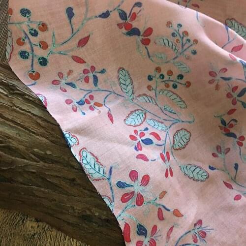 High quality ramie fabric Summer high-grade gown, cheongsam dress fabrics Beautiful printing sewing fabric