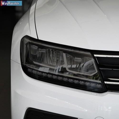 Car Headlight Protective Film Tint Taillight Smoked Black Transparent TPU Sticker For VW Volkswagen Tiguan 2017-2019 Accessories