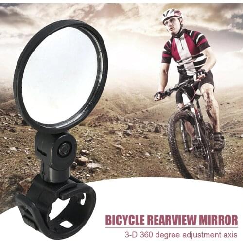 Mountain Bike Rearview Mirror Bicycle Rotation Handlebar Convex Rear View Mirror Portable Waterproof Cycling Elements