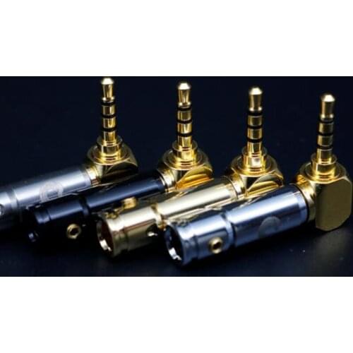 1pc 2.5 Four-section mini elbow Speaker plug match with binding post Repair Headphone Cable Audio Plug Jack Connector