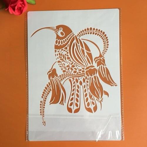 1Pcs Waterfowl A4 29cm Stencil For Painting Scrapbook Coloring Embossing Album Decorative Template mandala stencils