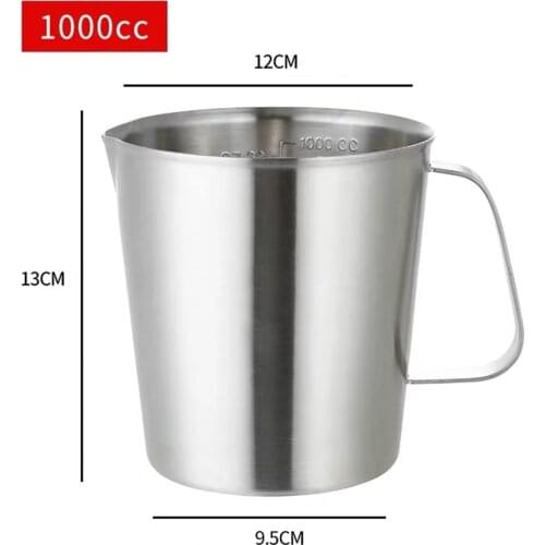 1000ml Measuring Cup Kitchen Scales Beaker Sanitary Stainless Steel SUS304 Baking Homebrew