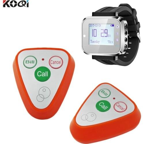 50pcs calling button 3pcs watch pager waiter call system waitress paging system