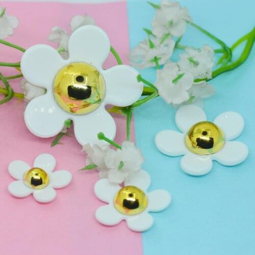 Acrylic White Daisy Flower Embellishments DIY Card Scrapbook Making Crafts Supplies Jewelry Earring Charms