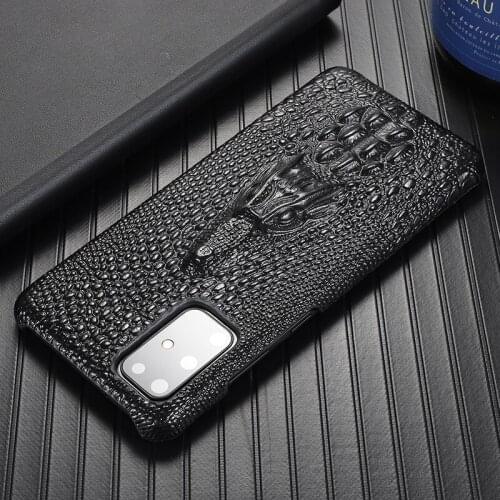 Genuine Leather Phone Cover For Samsung Galaxy S20 Ultra Case 3D Crocodile Pattern Cover For Samsung Galaxy S10 S20 Plus Case