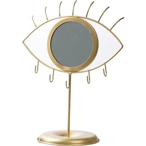 Eye Decorative Mirror Table Cosmetic Makeup Mirroer Jewelry Holder Organizer