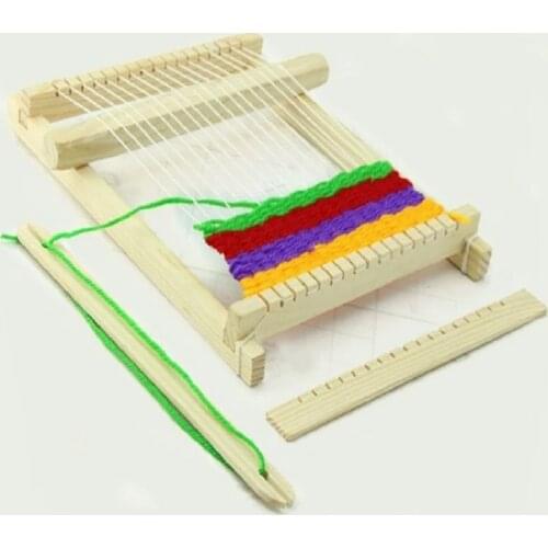 DIY Kid Loom machine model Toy STEM education Knitting machines Pretend textile Assembly for boy girl gift spin weave equipment