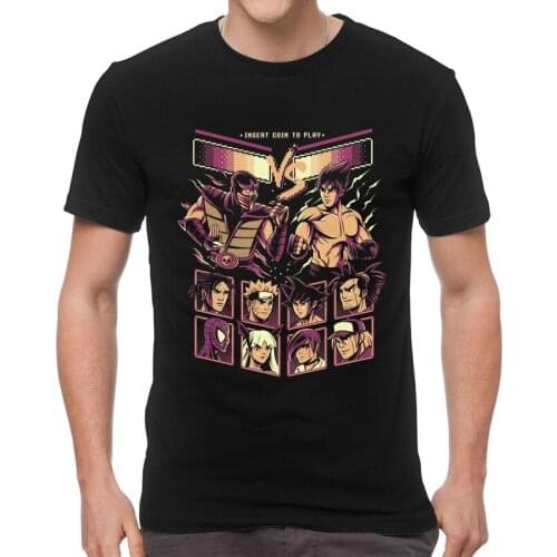 Mortal Kombat Ultimate Fighters T-Shirts Men Novelty T Shirts Short Sleeve Sub-Zero Scorpion Tshirts Cotton Tees Top Clothes