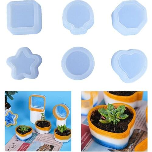 DIY Epoxy Resin Mold Storage Box Silicone Mold Succulent Plants Flower Pot Moulds Handmade DIY Crafts Home Decoration