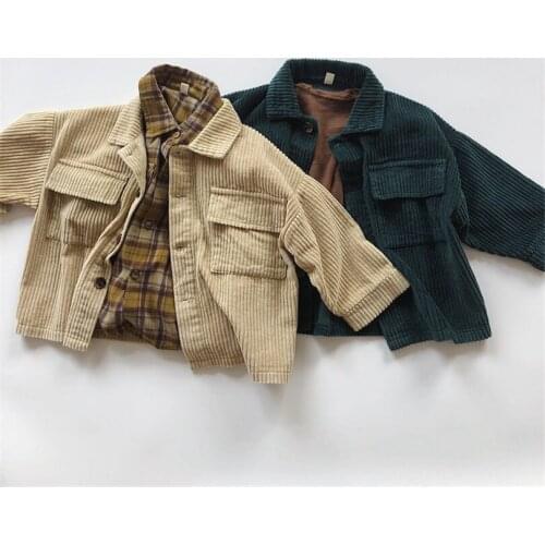 Boys Jackets Autumn Corduroy Kids Coat Jacket For Boy Baby Toddler Jackets Childrens Outerwear Boys Girls Jacket Coat Clothes