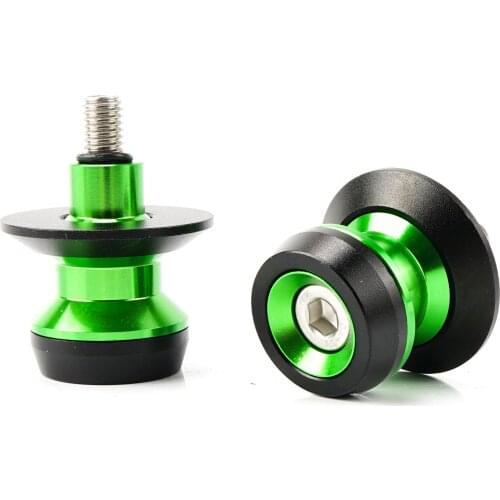 10MM Motorcycle Swingarm Spool Sliders For Kawasaki Z800 13-17 ZX10R 04-10 ZX6R 98-11 ZX636 ZZR1400 ZX14R ZX1400 ER6F ER6N 06-17