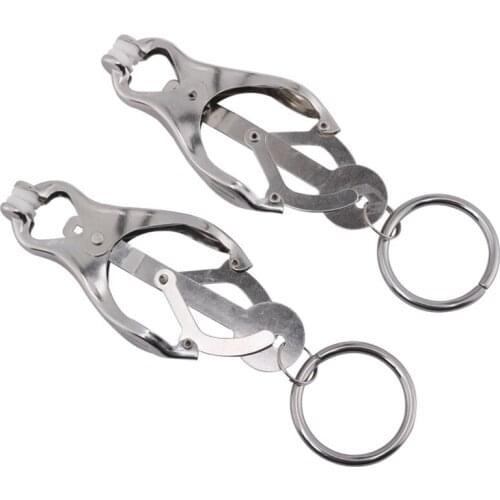 MaryXiong Nipple Clamps with Bells Adjustable Breast Labia Clips Clit Clamp Sex Toys Product for Couple Women Fetish Adult Game