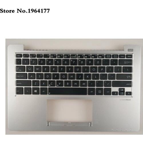 NEW c case For ASUS X201 X201E X202 x202e Palmrest Cover upper case US version keyboard bezel English silver TOPCASE CASE
