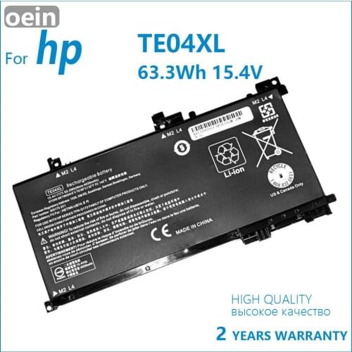 Oein Genuine TE04XL Laptop Battery For HP OMEN 15-AX200 15- AX218TX 15-AX210TX 15-AX235NF 15-AX202N 15-BC200 HSTNN-DB7T 15.4V