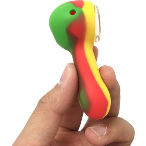 Norbi Portable Smoke Pipes Creative Smoking Pipe Herb Tobacco Pipes Gifts Grinder Smoke Accessories Small Tobacco Stems Random C