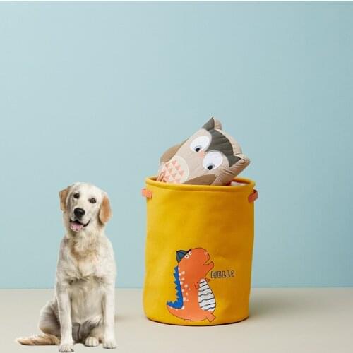 Portable Pet Dog Toy Storage Basket Cotton Sack Collapsible Pet Toy Storage Box Dog Accessories Pet Supplies Storage Box